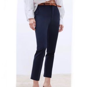 Zara Woman Navy Blue Ankle Dress Pants Size Small